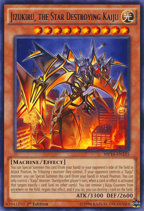 Jizukiru, the Star Destroying Kaiju [MP16-EN235] Rare - Josh's Cards