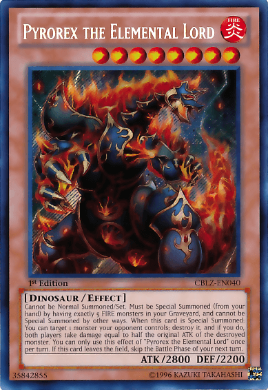 Pyrorex the Elemental Lord [CBLZ-EN040] Secret Rare - Josh's Cards