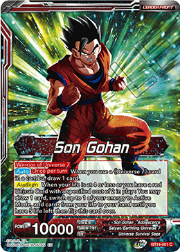 Son Gohan // Son Gohan, the Power of Duty (BT14-001) [Cross Spirits] Parallel Foil