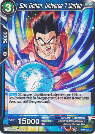 Son Gohan, Universe 7 United (DB1-023) [Dragon Brawl] Parallel Foil