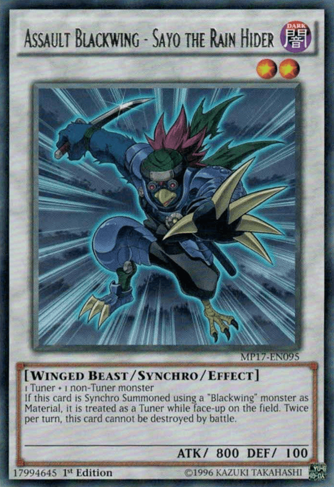 Assault Blackwing - Sayo the Rain Hider [MP17-EN095] Rare - Josh's Cards