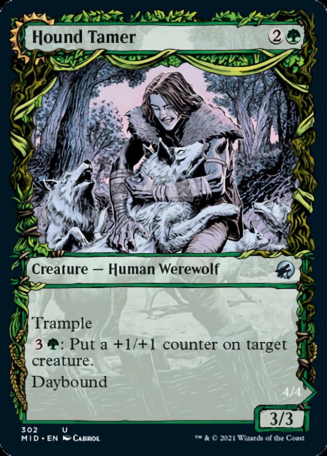 Hound Tamer // Untamed Pup (MID-302) - Innistrad: Midnight Hunt: (Showcase, Double Faced Transform) Foil