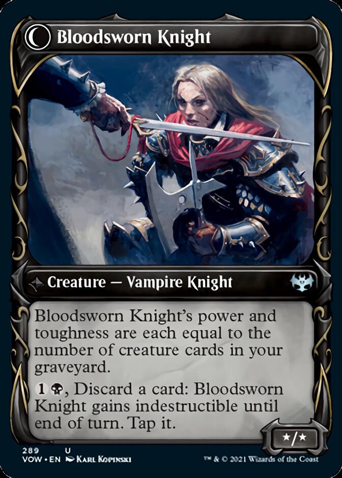 Bloodsworn Squire // Bloodsworn Knight (VOW-289) - Innistrad: Crimson Vow: (Showcase, Double Faced Transform) Foil