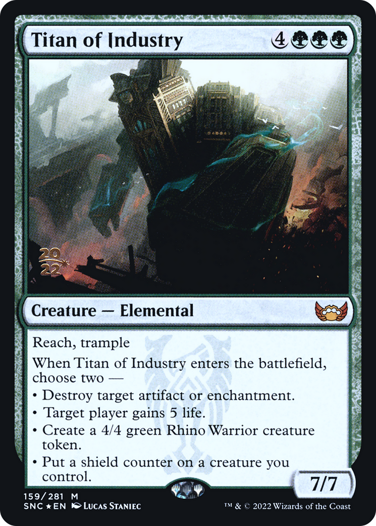 Titan of Industry (PRE-159S) - Streets of New Capenna Promos Foil