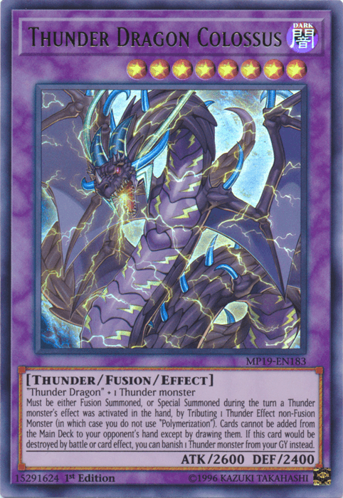 Thunder Dragon Colossus [MP19-EN183] Ultra Rare - Josh's Cards