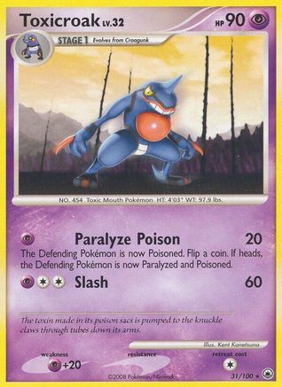 Toxicroak 031/100 - Majestic Dawn Reverse Holofoil