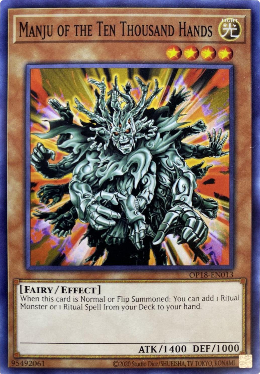 Manju of the Ten Thousand Hands [OP18-EN013] Common - Josh's Cards