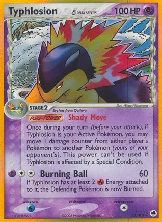 Pokemon: Typhlosion Delta Species Dragon Frontiers 12/110 - Damaged