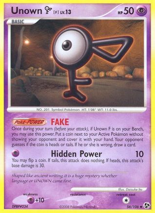 Unown [F] 056/106 - Great Encounters Reverse Holofoil