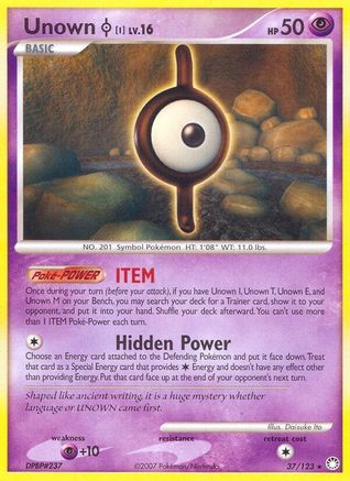 Unown [I] 037/123 - Mysterious Treasures Reverse Holofoil
