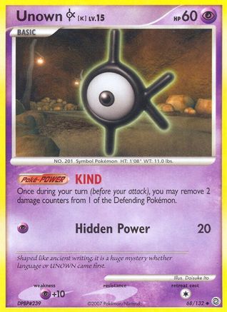 Unown [K] 068/132 - Secret Wonders Reverse Holofoil