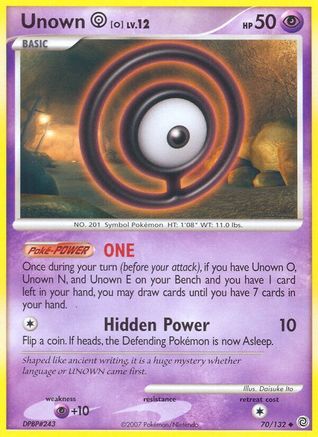 Unown [O] 070/132 - Secret Wonders Reverse Holofoil
