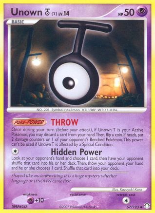 Unown [T] 067/123 - Mysterious Treasures Reverse Holofoil