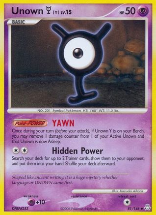 Unown (Y) 081/146 - Legends Awakened Reverse Holofoil