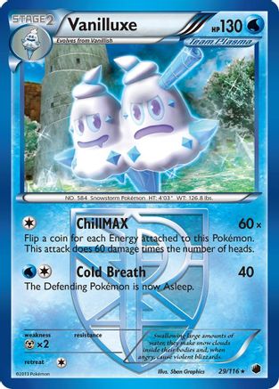 Vanilluxe (Team Plasma) 029/116 - Plasma Freeze Reverse Holofoil