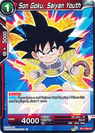 Son Goku, Saiyan Youth (BT11-008) [Vermilion Bloodline] Parallel Foil