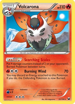 Volcarona 022/108 - Dark Explorers Holofoil