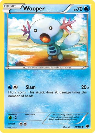 Wooper 021/116 - Plasma Freeze Reverse Holofoil