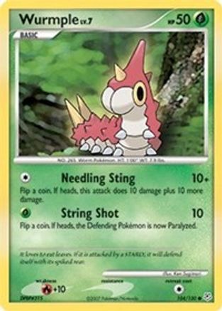 Wurmple 104/130 - Diamond and Pearl Reverse Holofoil
