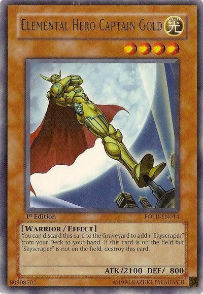Elemental Hero Captain Gold [FOTB-EN014] Ultra Rare - Josh's Cards
