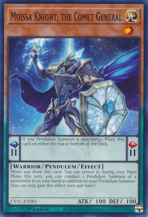 Moissa Knight, the Comet General [CYAC-EN081] Common - Josh's Cards
