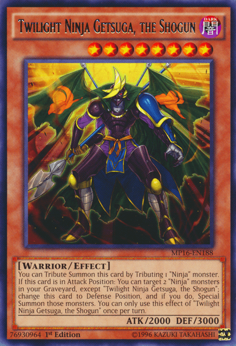 Twilight Ninja Getsuga, the Shogun [MP16-EN188] Rare - Josh's Cards