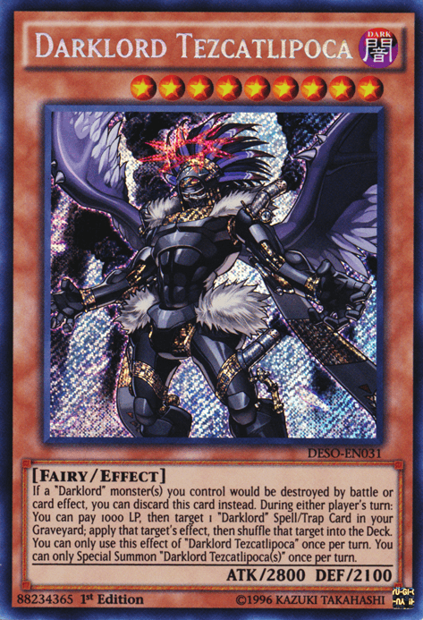 Darklord Tezcatlipoca [DESO-EN031] Secret Rare - Josh's Cards