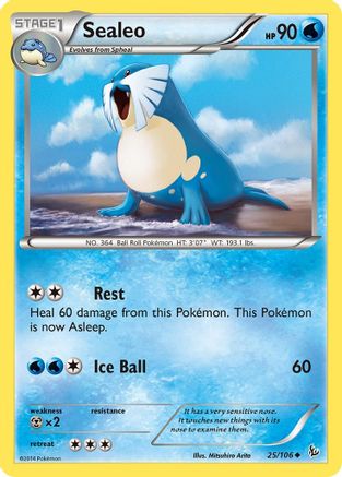 Sealeo 025/106 - XY  Flashfire Reverse Holofoil