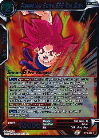 Preemptive Strike SSG Son Goku (BT6-004_PR) [Destroyer Kings Prerelease Promos] Parallel Foil