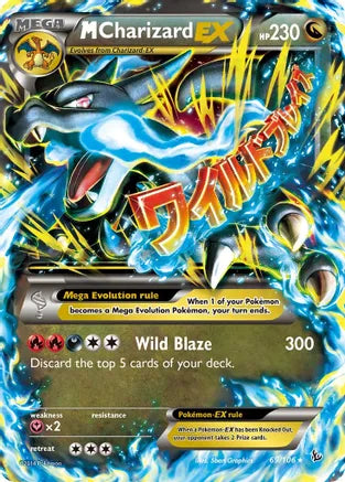 Pokemon: M Charizard EX Flashfire 69/106 - Moderate Play