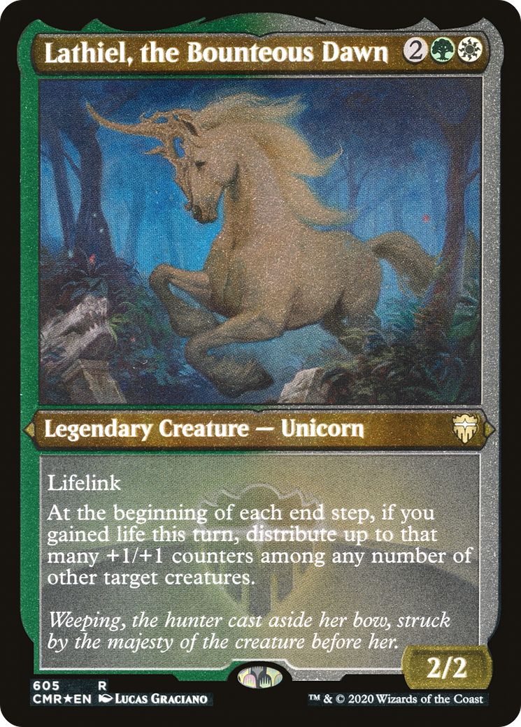 Lathiel, the Bounteous Dawn (CMR-605) - Commander Legends Etched Foil