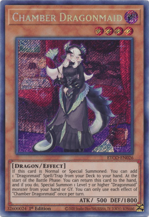 Chamber Dragonmaid [ETCO-EN026] Secret Rare - Josh's Cards