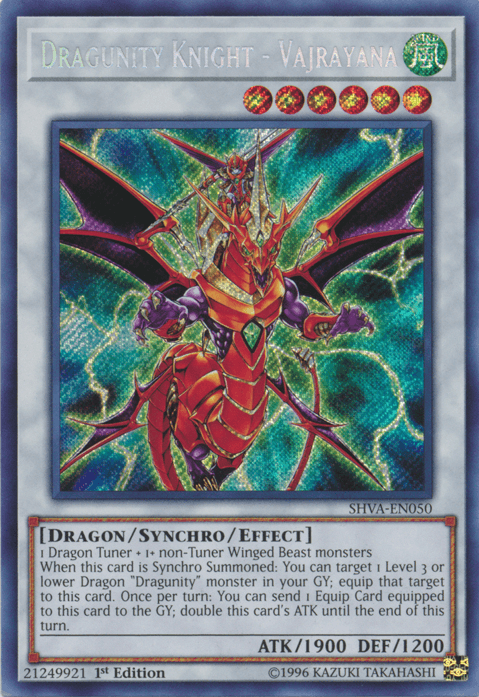 Dragunity Knight - Vajrayana [SHVA-EN050] Secret Rare - Josh's Cards