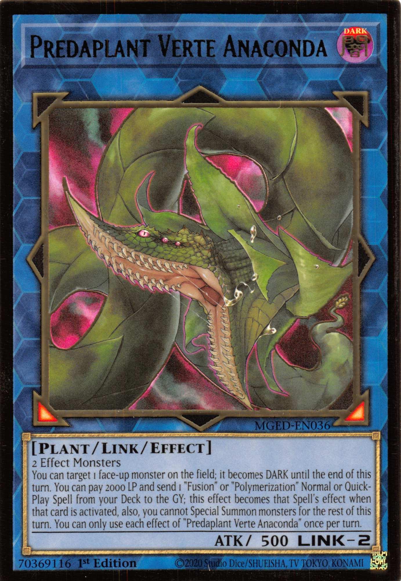 Predaplant Verte Anaconda [MGED-EN036] Gold Rare - Josh's Cards