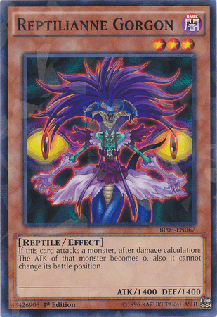 Reptilianne Gorgon [BP03-EN067] Shatterfoil Rare - Josh's Cards