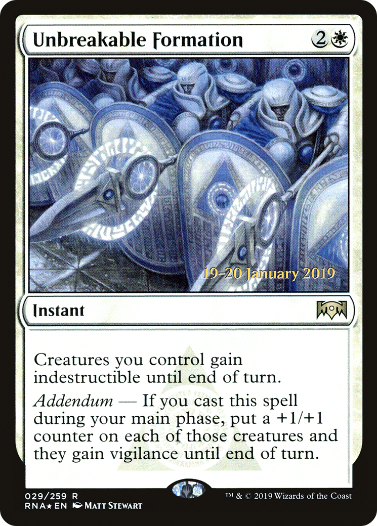 Unbreakable Formation (PRE-29S) - Ravnica Allegiance Promos Foil