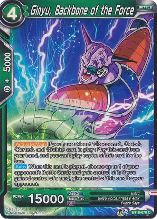 Ginyu, Backbone of the Force (BT10-076) [Rise of the Unison Warrior] Parallel Foil