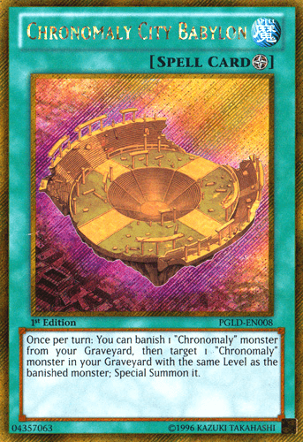 Chronomaly City Babylon [PGLD-EN008] Gold Secret Rare - Josh's Cards