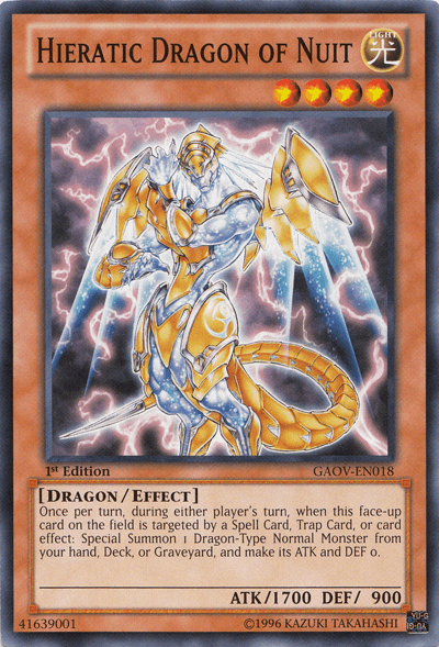 Hieratic Dragon of Nuit [GAOV-EN018] Common - Josh's Cards