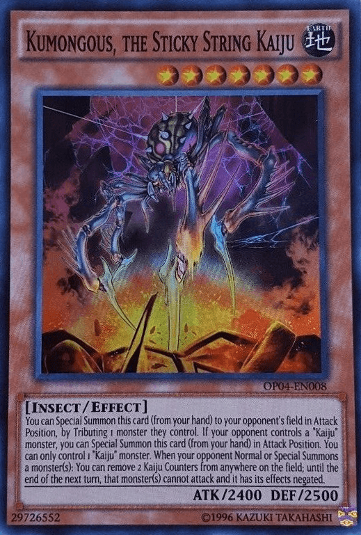 Kumongous, the Sticky String Kaiju [OP04-EN008] Super Rare - Josh's Cards