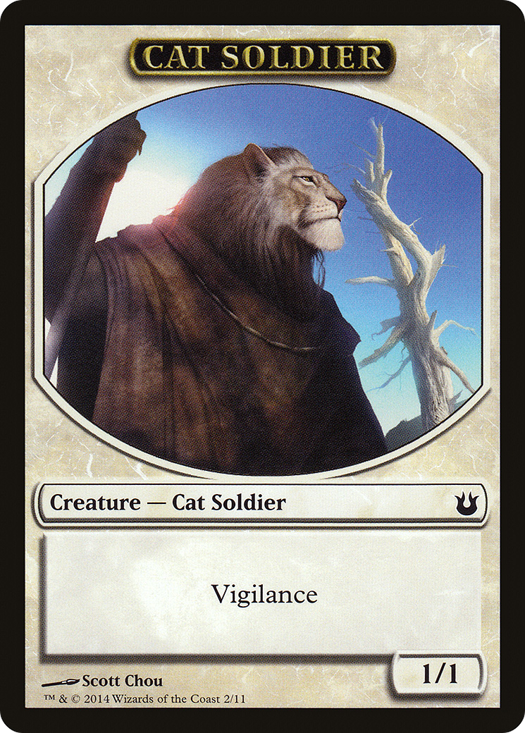 Cat Soldier (BNG-002) - Born of the Gods Tokens