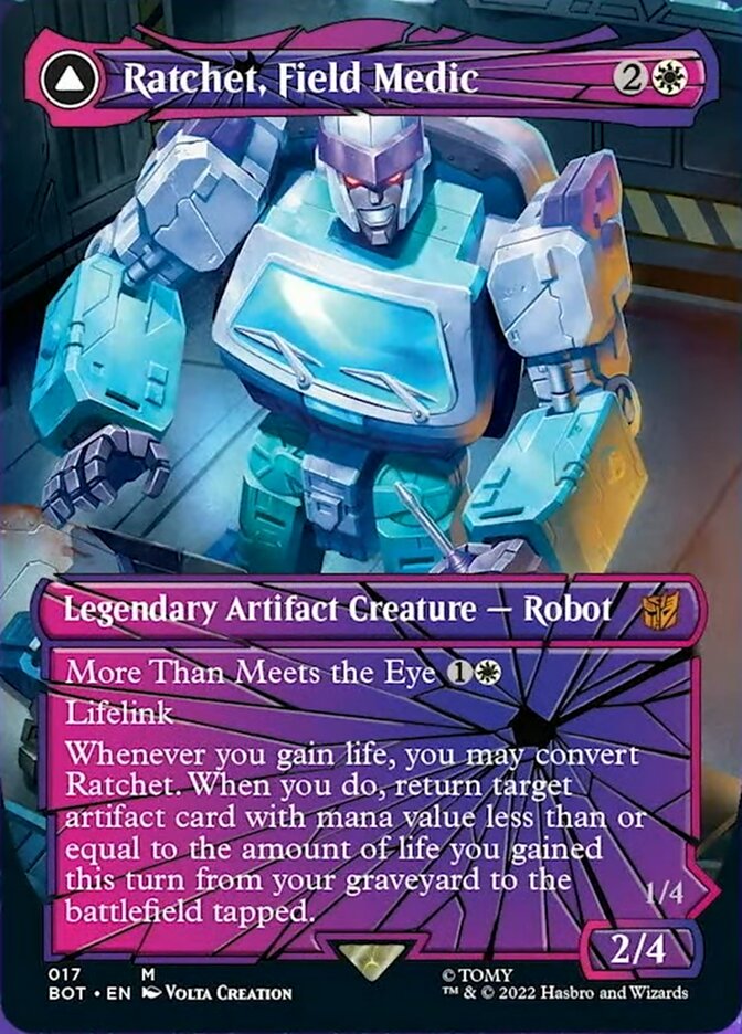Ratchet, Field Medic // Ratchet, Rescue Racer (BOT-017) - Transformers: (convertdfc, shatteredglass) (Borderless) Foil