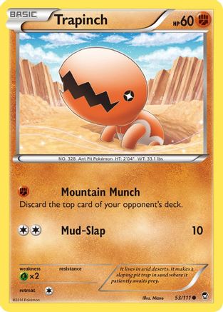 Trapinch 053/111 - XY  Furious Fists Reverse Holofoil