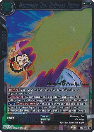 Mercenary Tao, Ruthless Trainer (BT6-112_PR) [Destroyer Kings Prerelease Promos] Parallel Foil