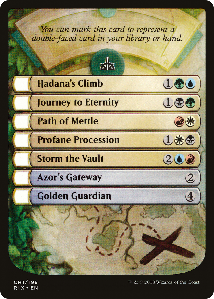 Rivals of Ixalan Checklist (RIX-CH1) - Rivals of Ixalan Tokens