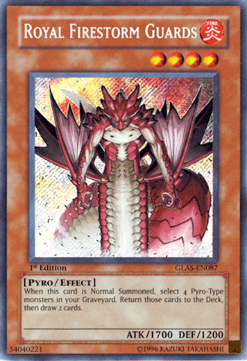 Royal Firestorm Guards [GLAS-EN087] Secret Rare - Josh's Cards