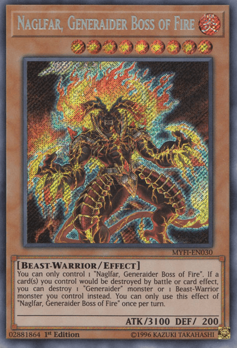 Naglfar, Generaider Boss of Fire [MYFI-EN030] Secret Rare - Josh's Cards