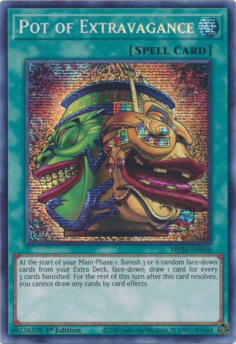 Pot of Extravagance [MP20-EN030] Prismatic Secret Rare - Josh's Cards