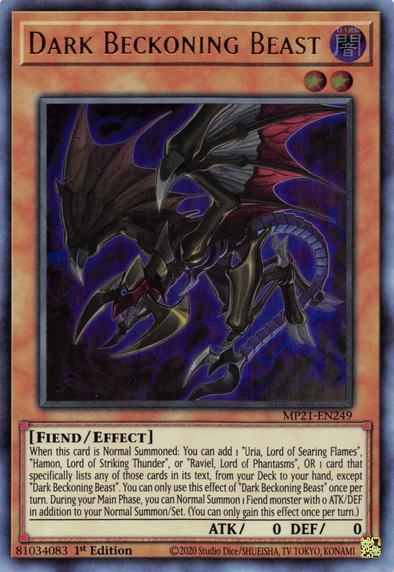 Dark Beckoning Beast [MP21-EN249] Ultra Rare - Josh's Cards