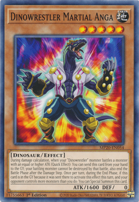 Dinowrestler Martial Anga [MP20-EN054] Common - Josh's Cards